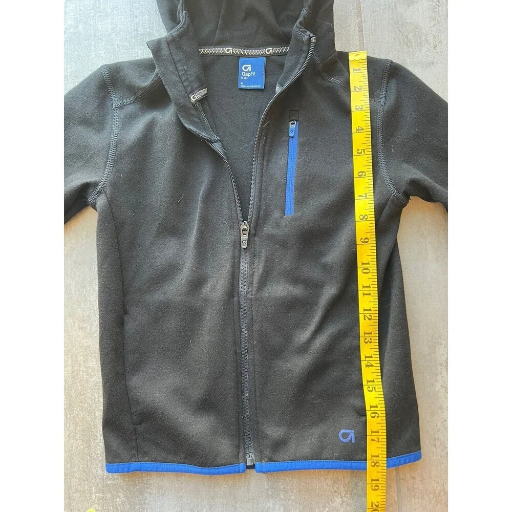 GAP FIT Quick Dry Boys Full Zip Fit Tech Hoodie Casual Athletic Sweatshirt S 6-7